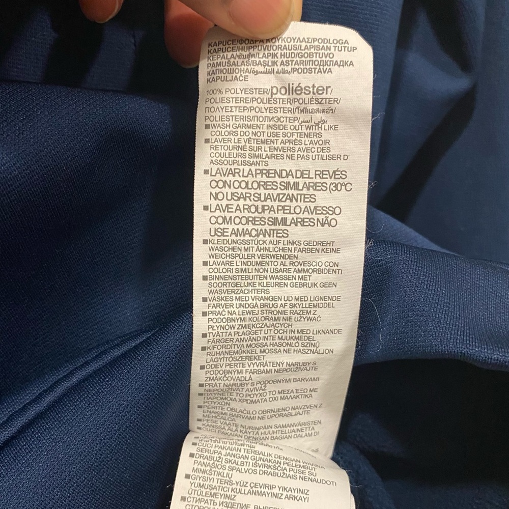 Under Armour Navy Fleece Hoodie Size Large Pullover Sweatshirt Loose Coldgear - Picture 15 of 17